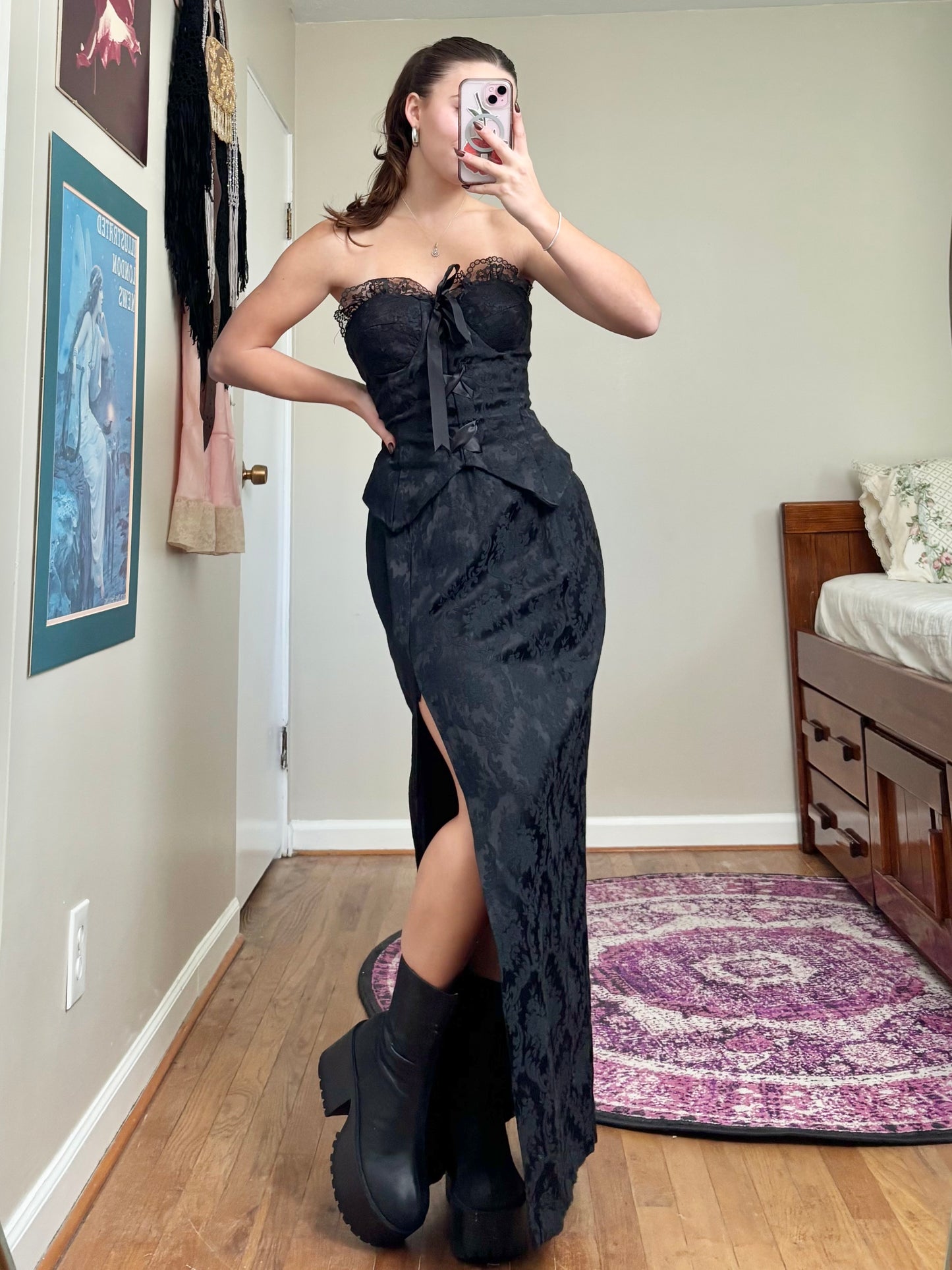 Roberta 90's Corseted Dress | Size M