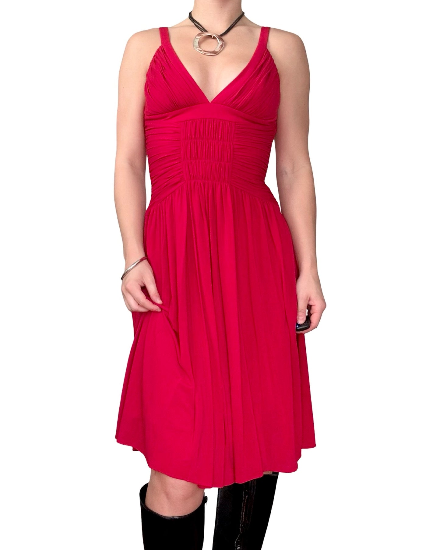 BCBG 00's Ruched Dress | Size S