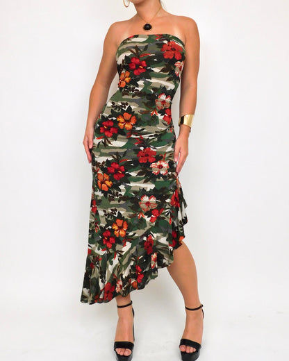 Y2K Asymmetric Maxi Dress | Size M