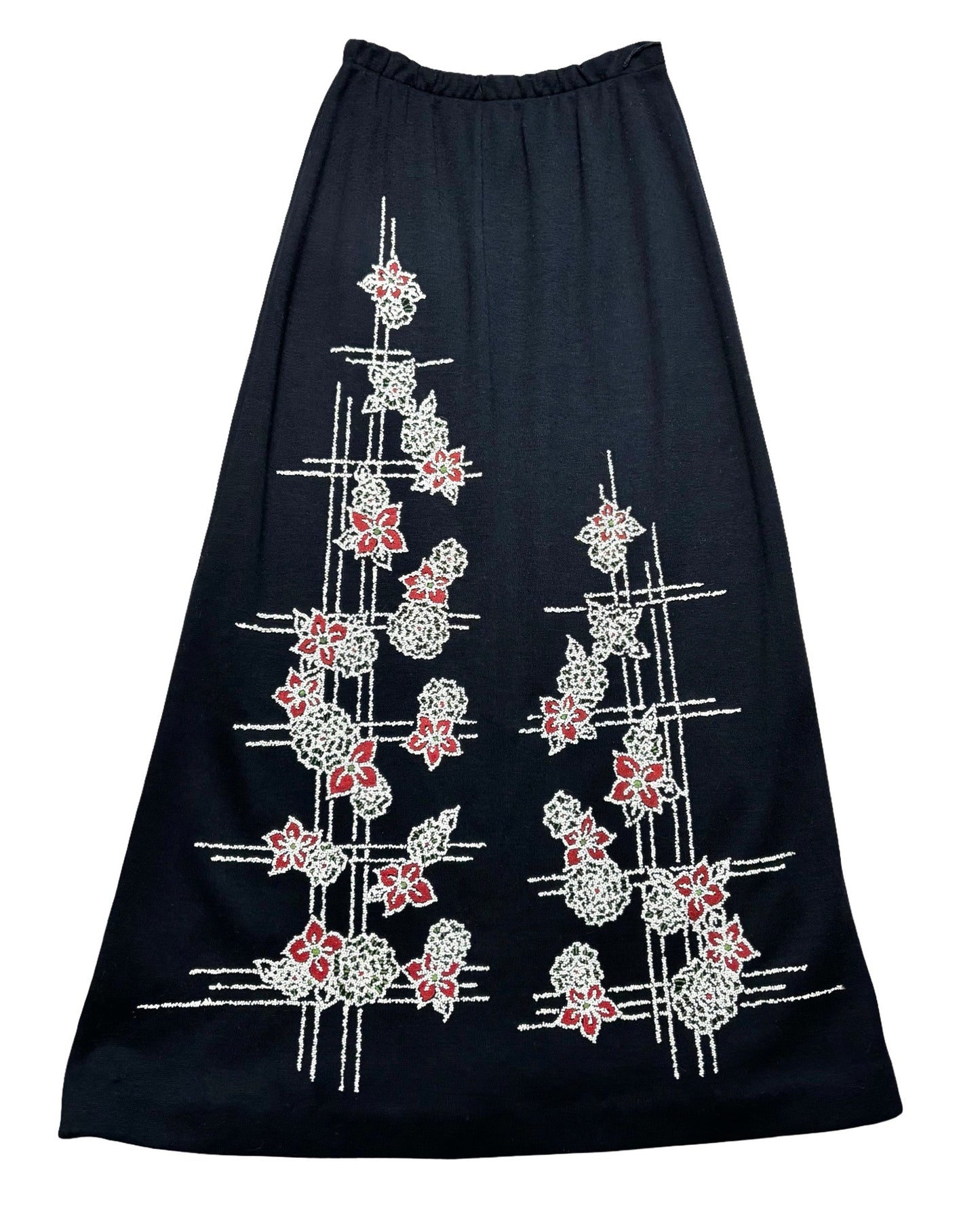 Beaded 70’s Knit Skirt | Size 25” waist