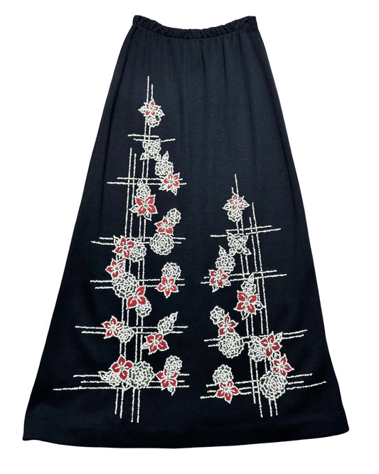 Beaded 70’s Knit Skirt | Size 25” waist