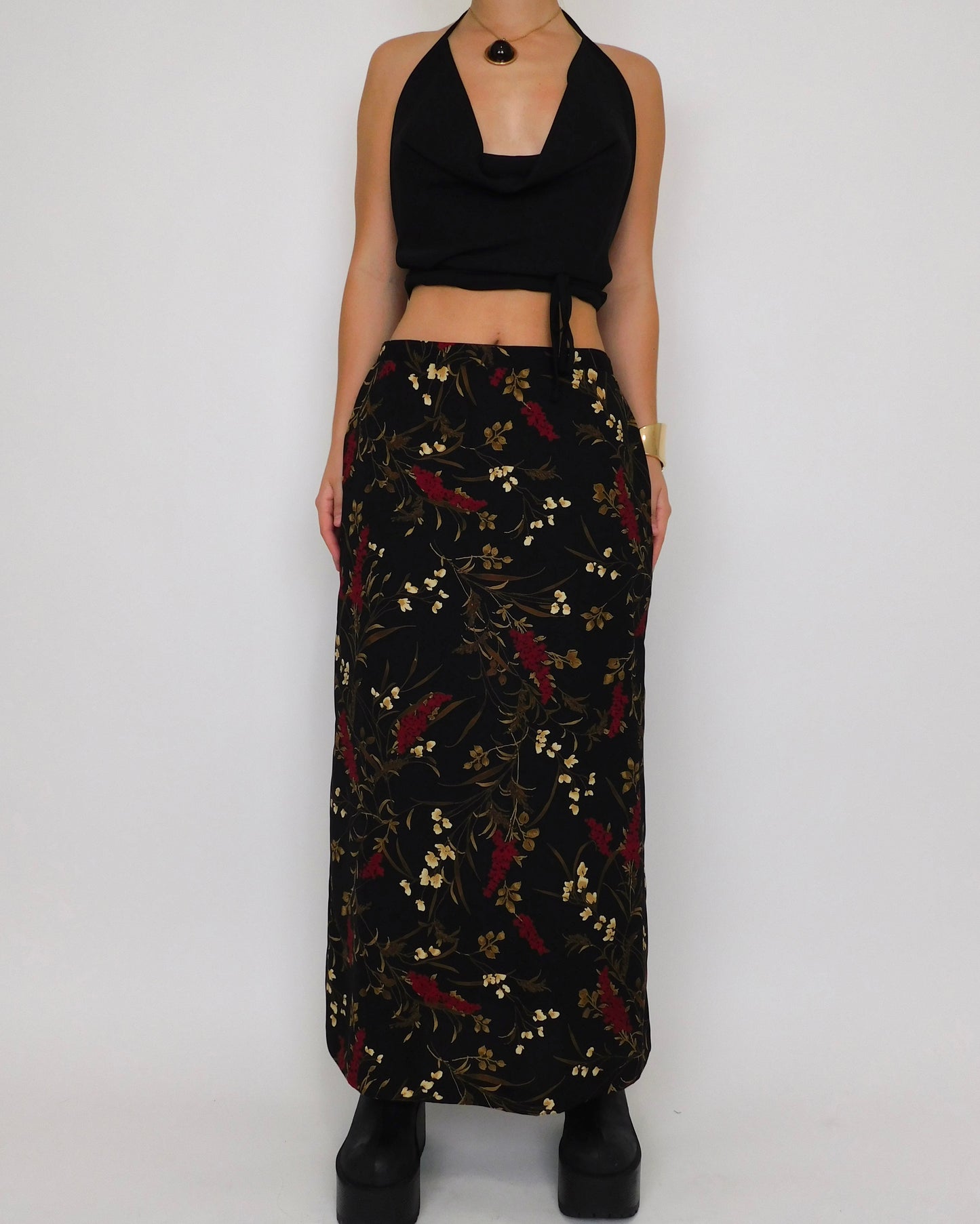 90’s Floral Print Maxi Skirt | Size 6