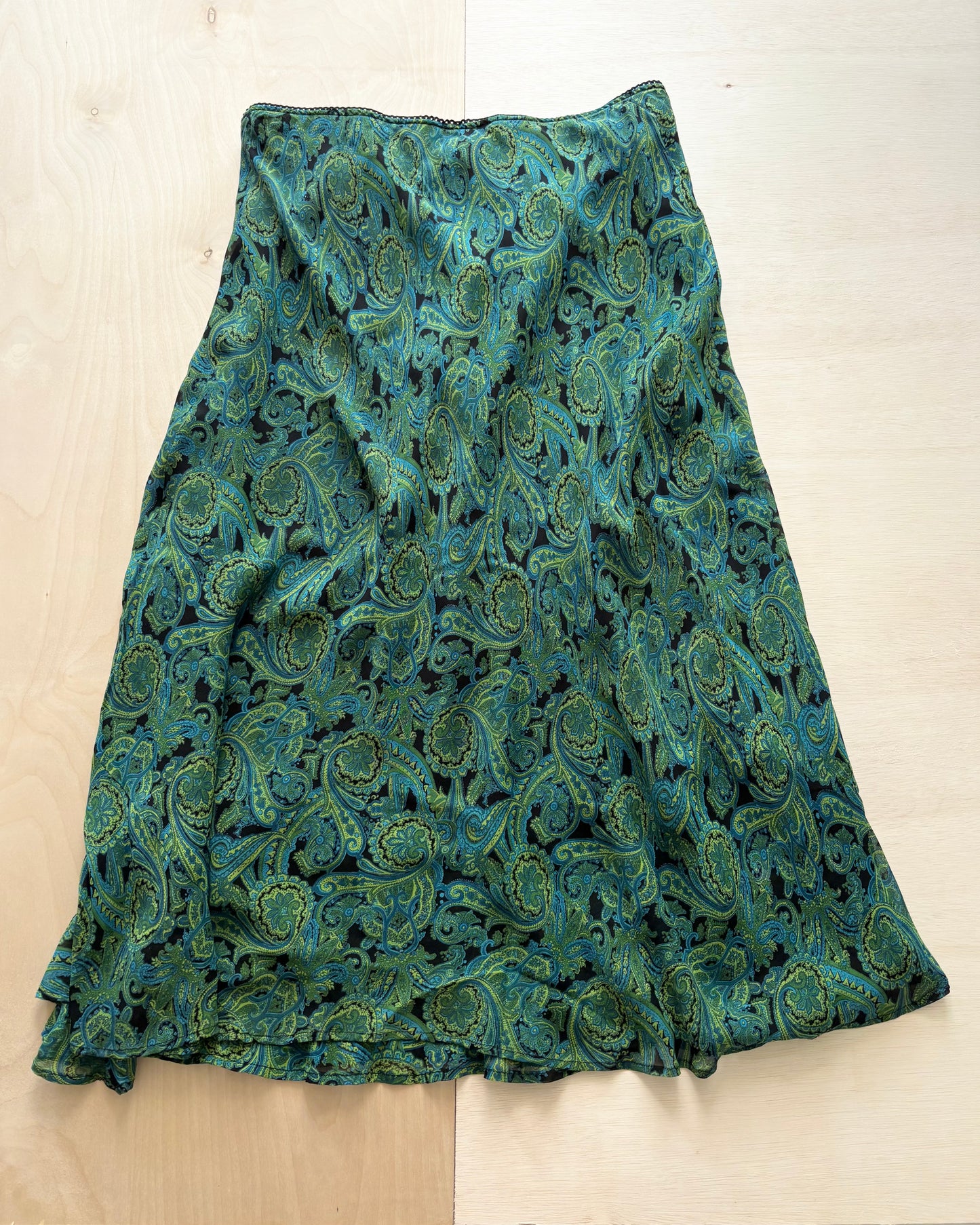 Style&Co 90’s Green Paisley Skirt | Size 36”-40” waist