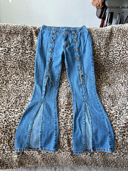 Moments 00's Lace Up Jeans | Size 28" Waist