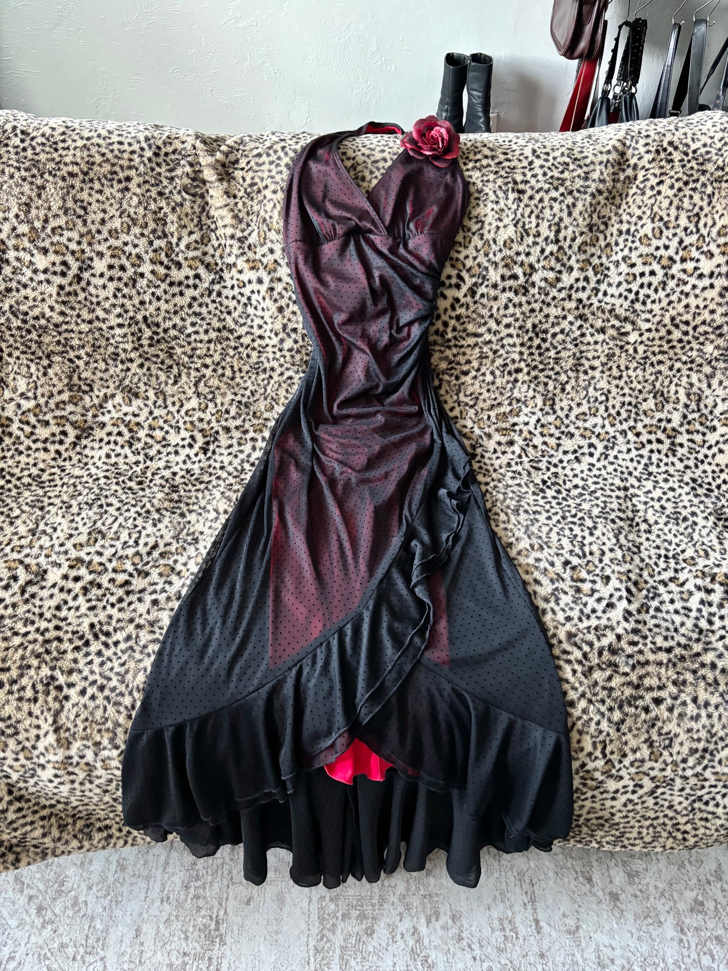 Rampage 00's Mesh Halter Dress | Size M