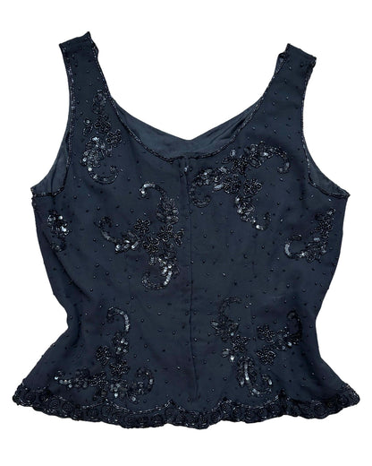 Dressbarn 90’s Beaded Top | Size L