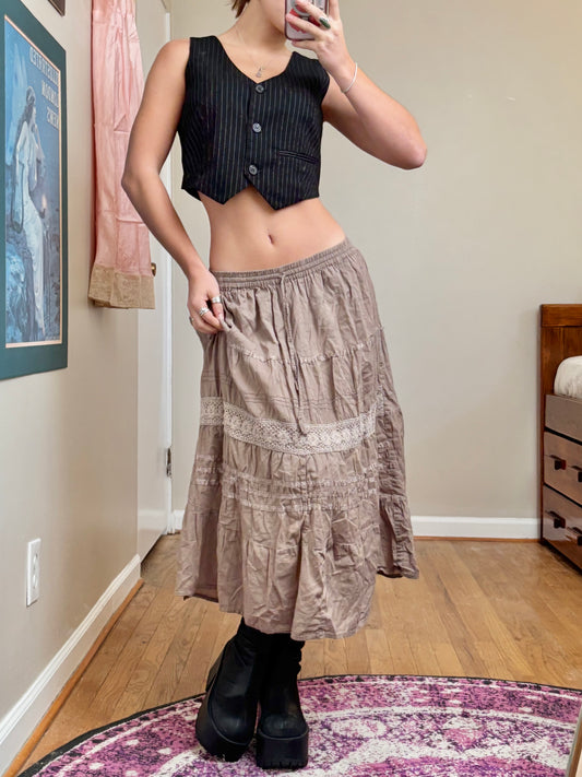 Tiered 00’s Maxi Skirt | Size 25” Waist