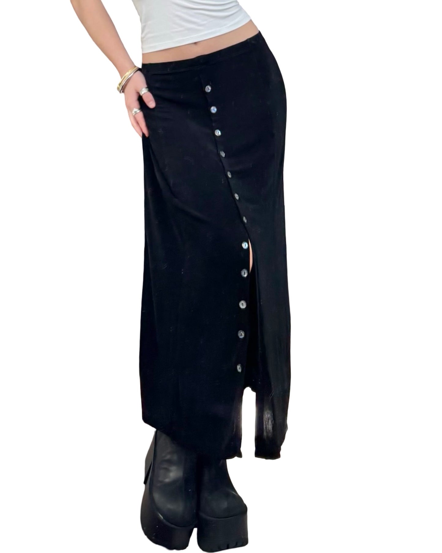 Coldwater Creek 90's Slinky Maxi Skirt | Size 32" Waist