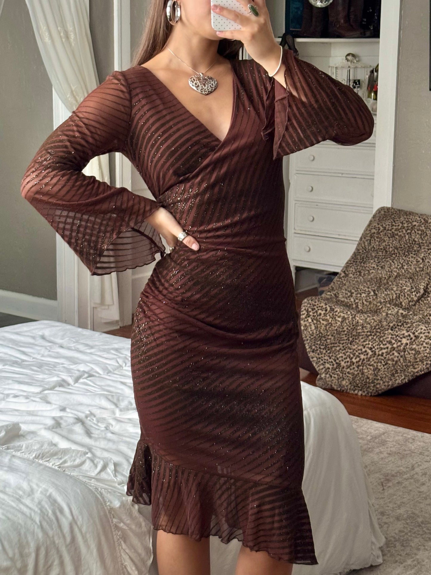 Mesh 90's Midi Dress | Size M