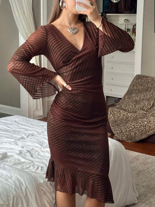 Mesh 90's Midi Dress | Size M