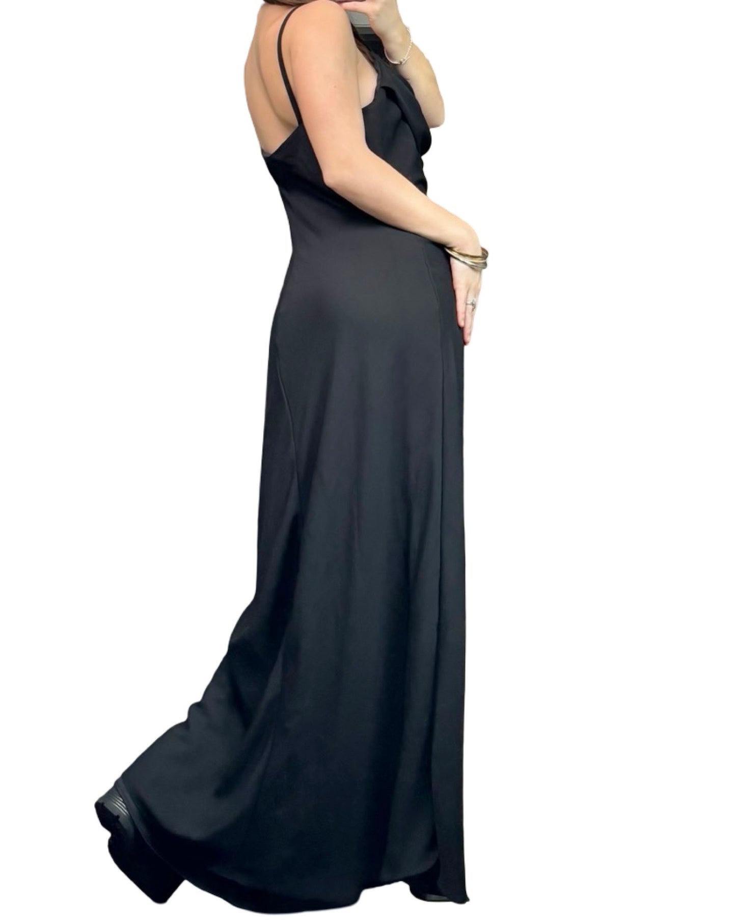 Karina 90's Mesh Draped Maxi Dress | Size 12