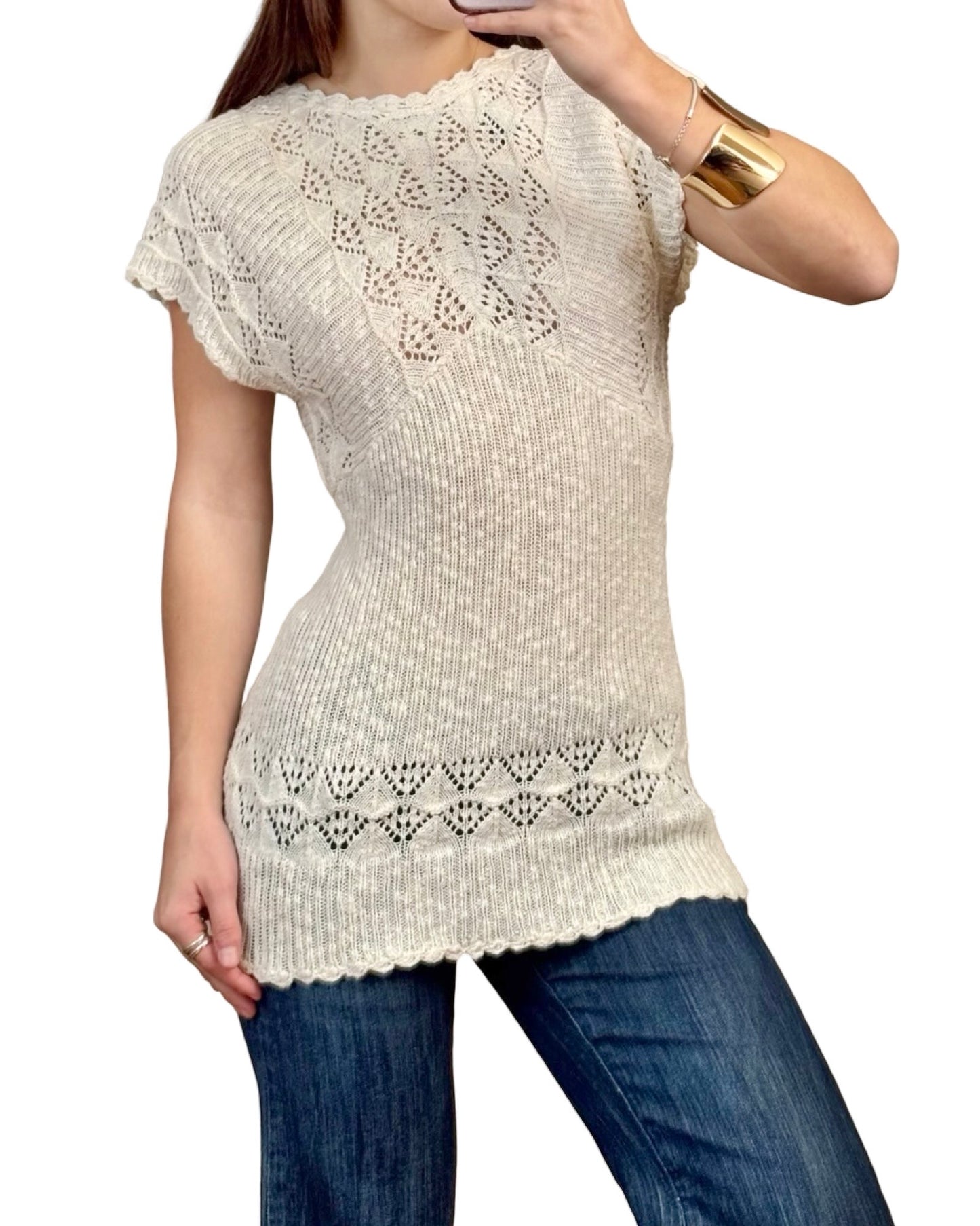 Axcess 00's Crochet Top | Size M