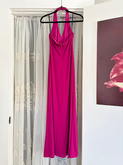 De Laru 90's Beaded Halter Gown | Size 5/6