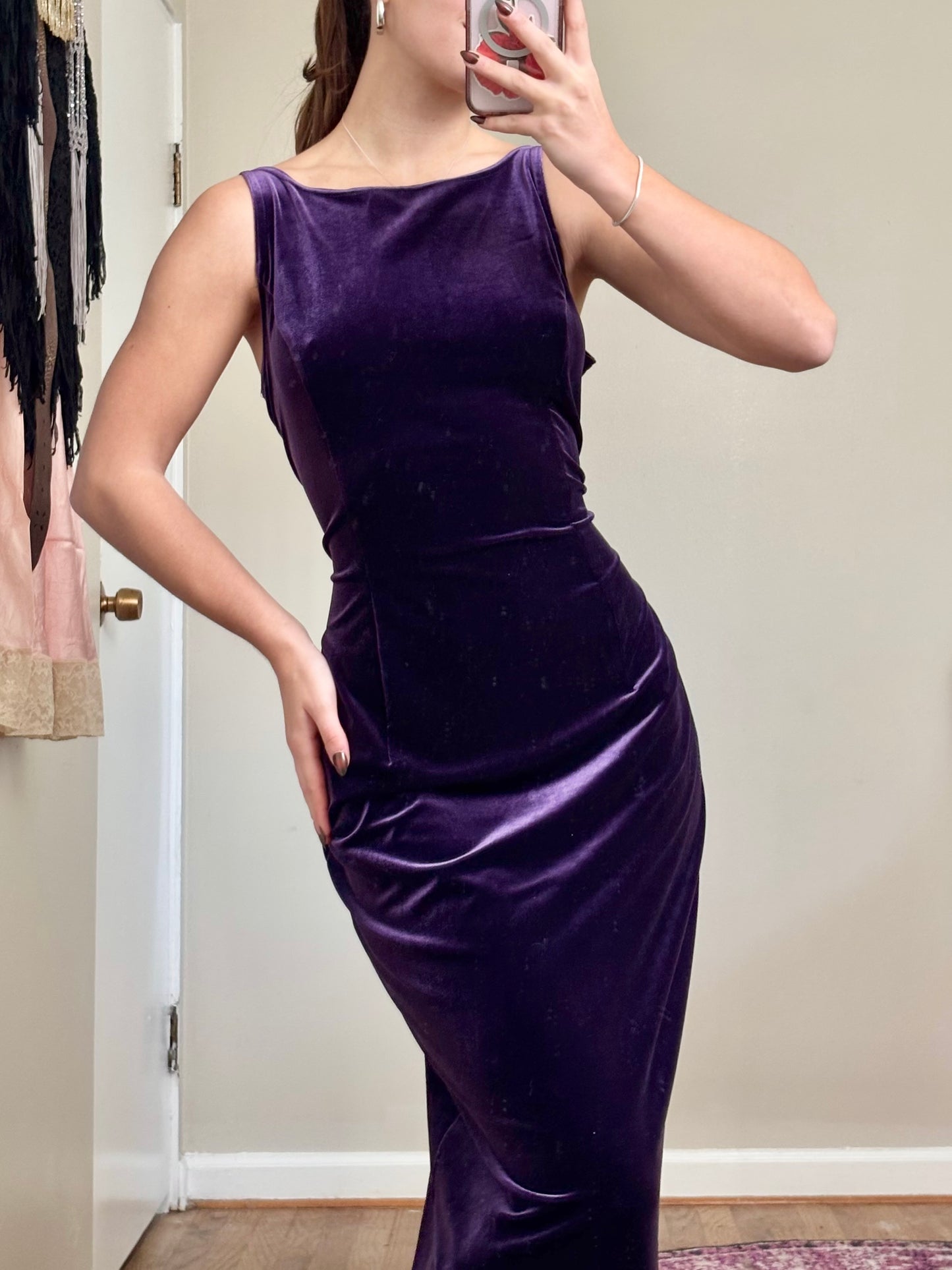 Scott McClintock 90's Velvet Dress | Size M/L