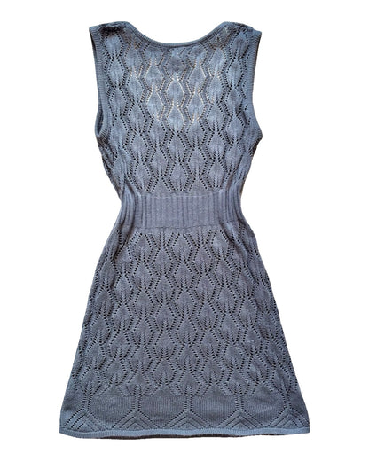 Grey 90’s Knit Mini Dress | Size M
