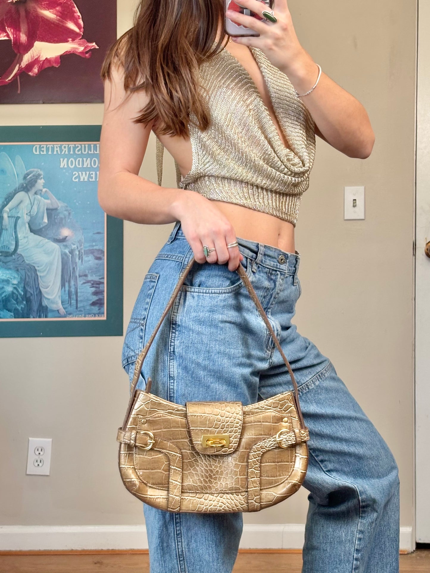 Gold 90's Leather Purse
