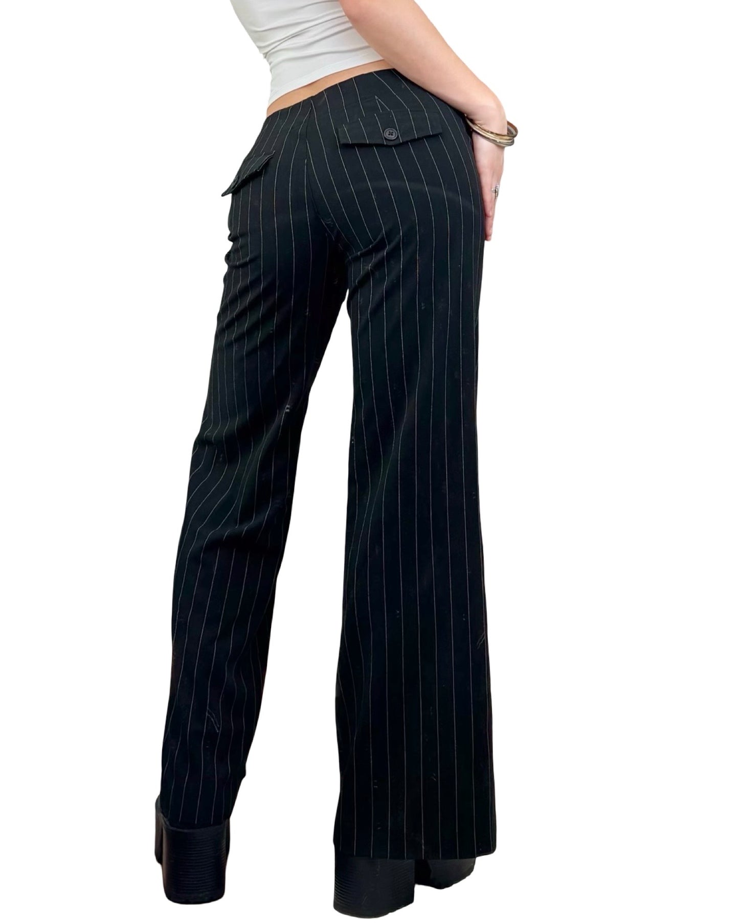 Button Up 90's Pinstripe Pant | Size 4P