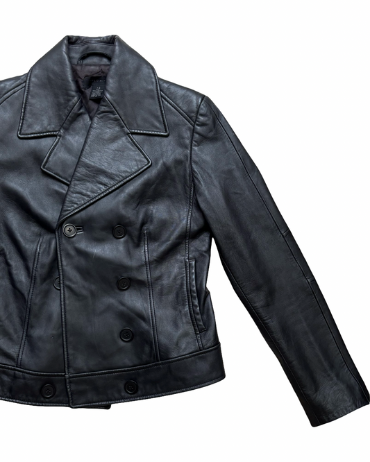 Anne Leather Blazer | Size XS