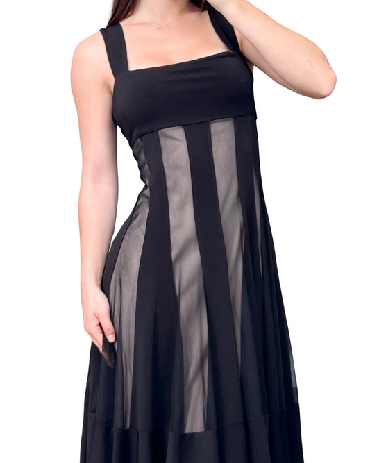 Maggy L 90's Mesh Dress | Size 8