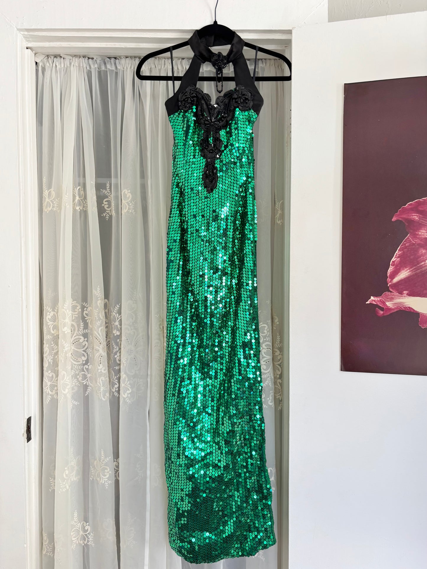 Loralie 80's Sequin Embellished Gown | Size 4