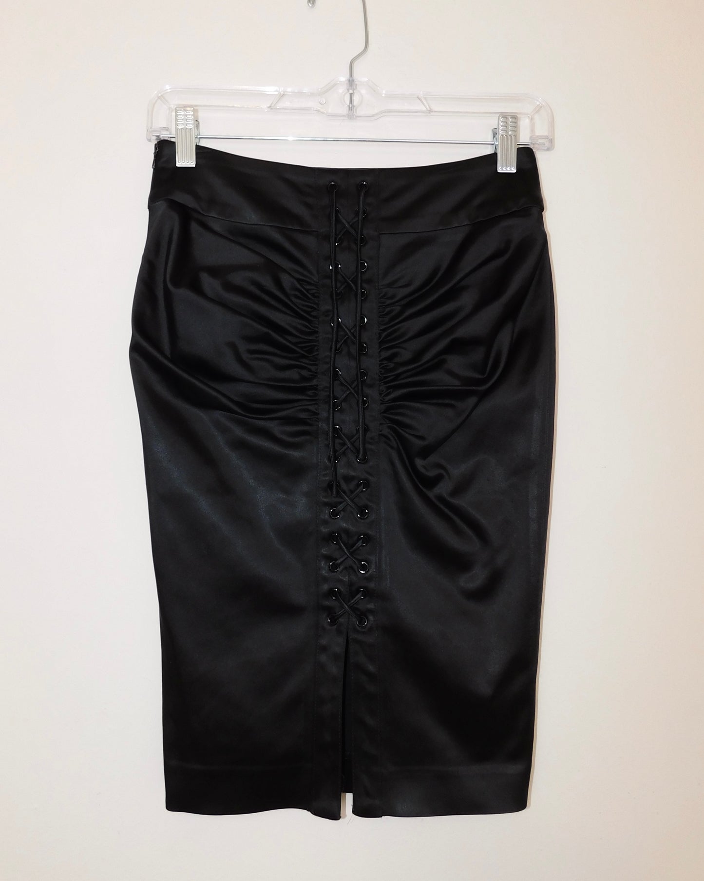 Bebe USA Lace-up Midi Skirt | Size 0