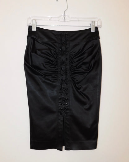 Bebe USA Lace-up Midi Skirt | Size 0
