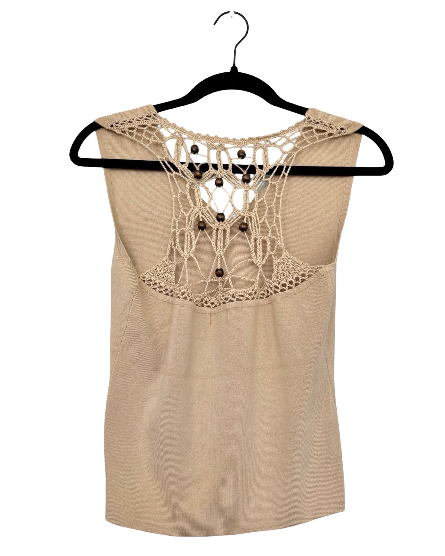 André Oliver 00's Beaded Silk Tank | Size L
