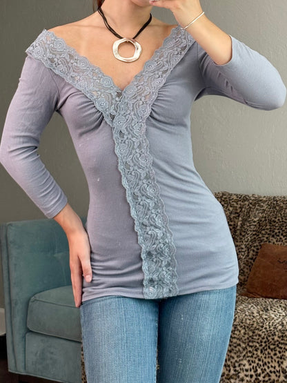 Moda Int 00's Lace Top | Size S