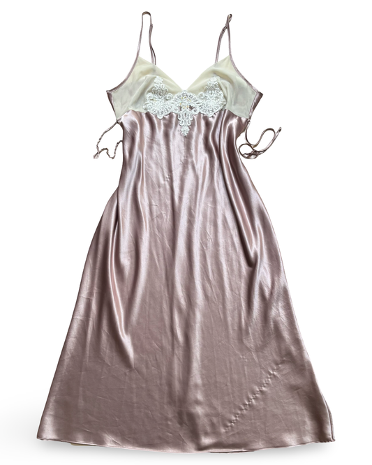 Baby Pink Beaded Slip | Size M