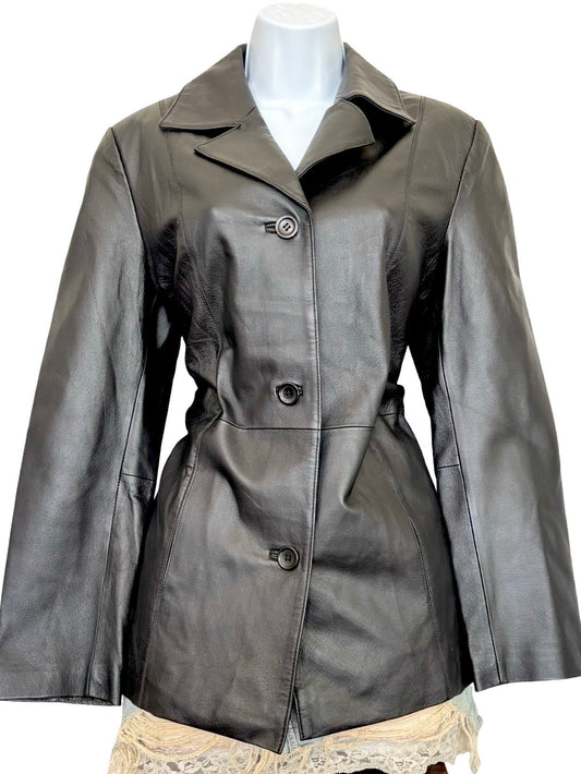 Dialogue 90's Genuine Leather Blazer | Size XS