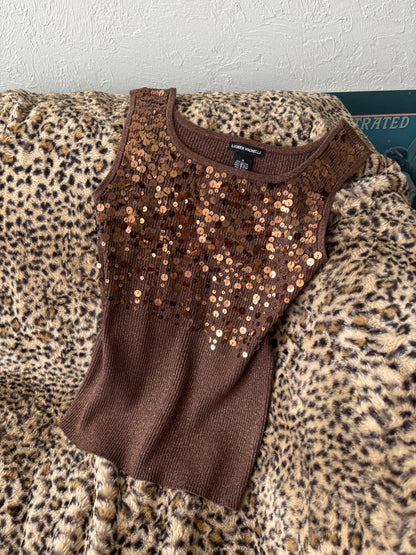 Lauren Michelle 00's Sequin Top | Size S