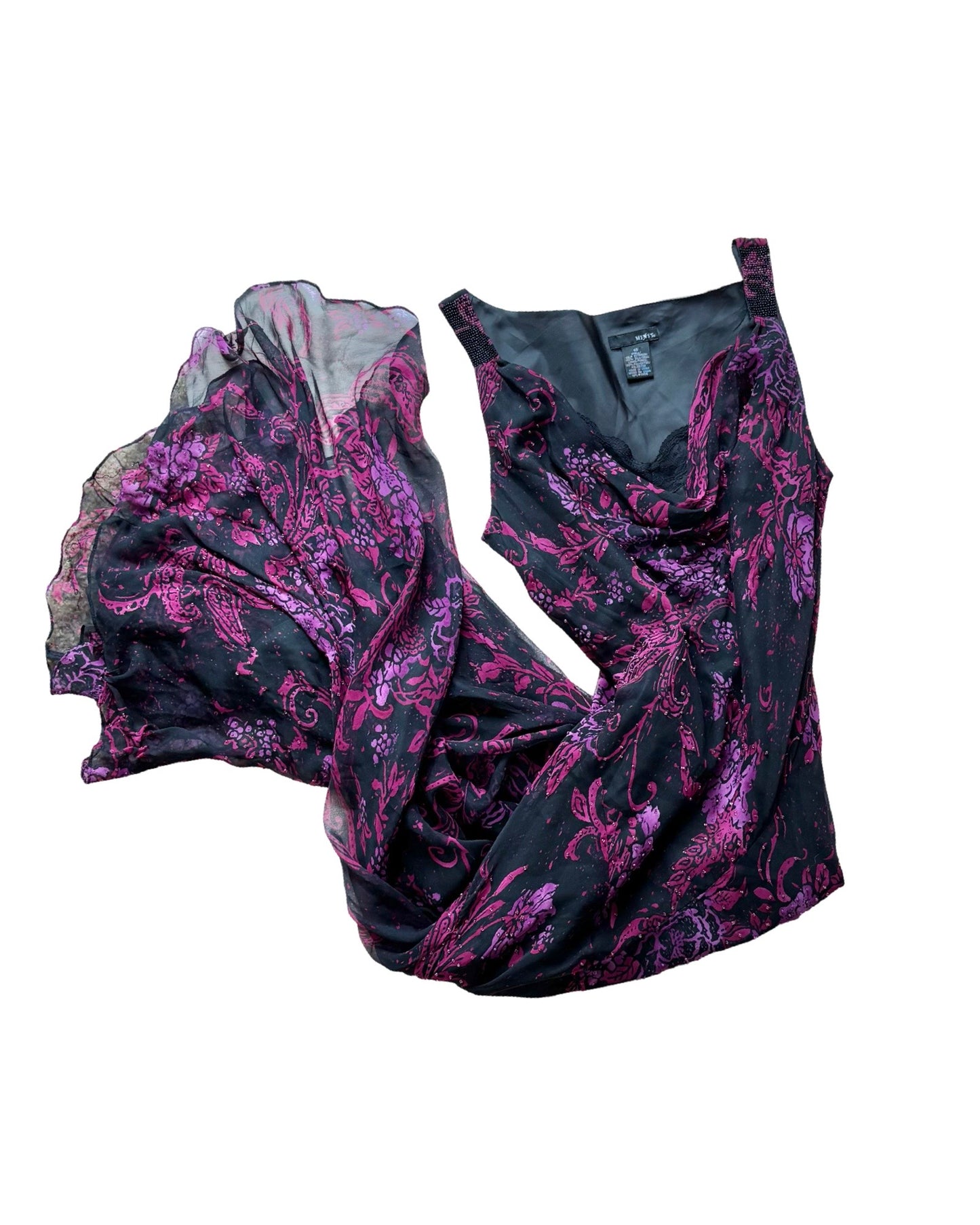Mixit 90’s Silk Beaded Gown | Size L