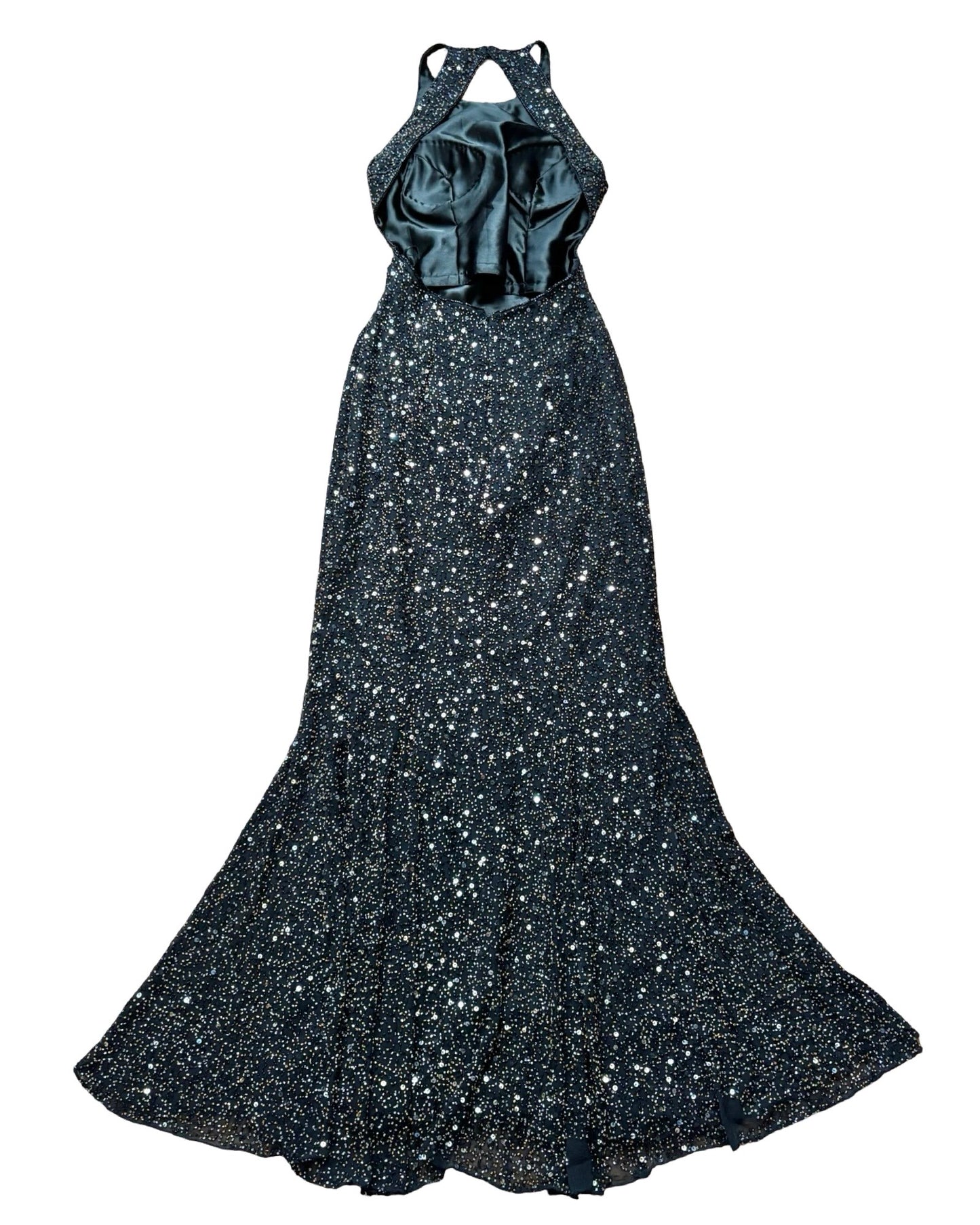 Scala 90's Silk Beaded Gown | Size S