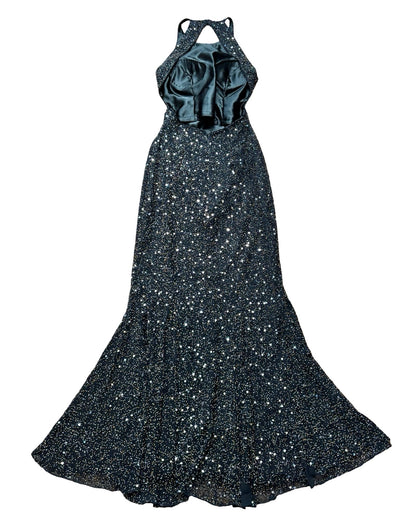 Scala 90's Silk Beaded Gown | Size S