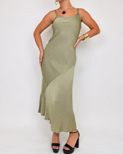 90’s Green Maxi Dress | Size 3