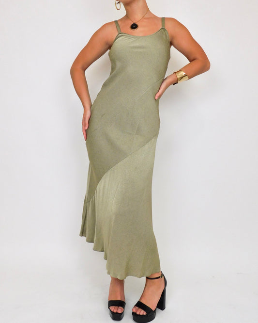 90’s Green Maxi Dress | Size 3