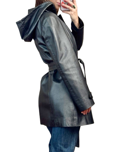 Giorgio Sant'Angelo 90's Leather Trench | Size M