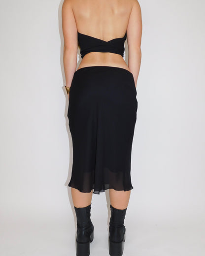 90’s Side Tie Midi Skirt | Size M