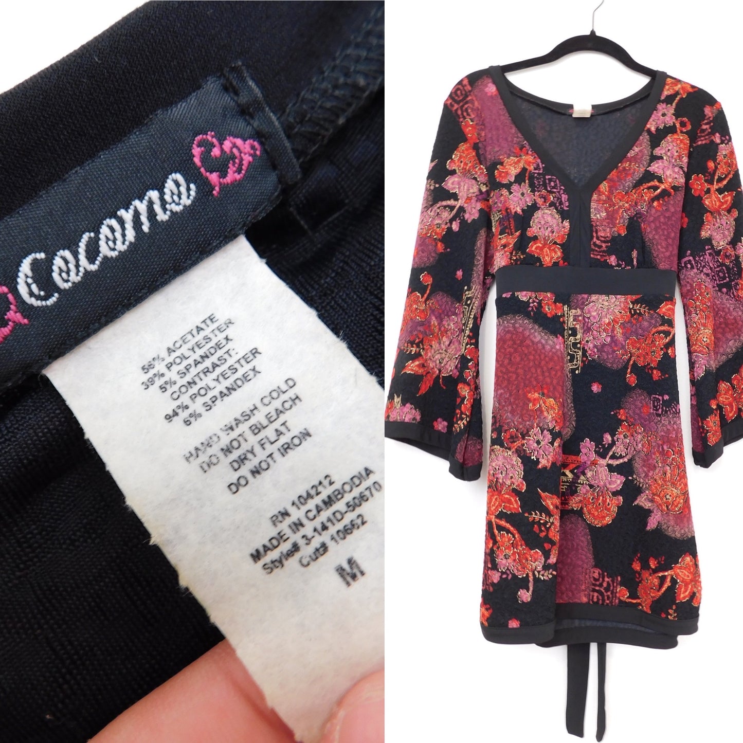 Y2K Bell Sleeve Mini Dress | Size M