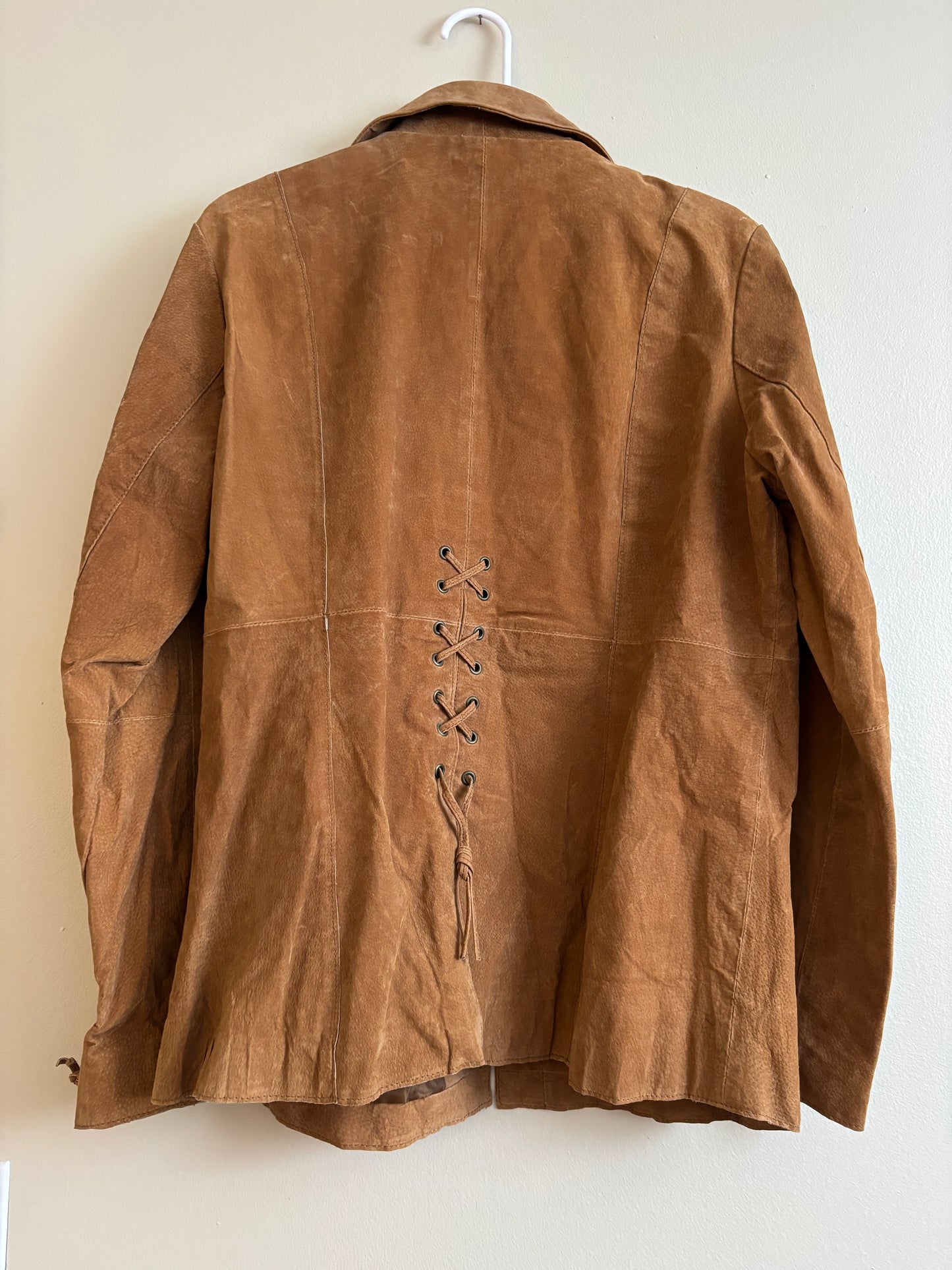 Lace up 00’s Leather Jacket | Size XL