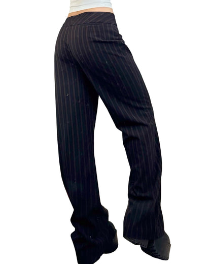 Emma James 00's Wide Leg Pinstripe Pant | Size 10