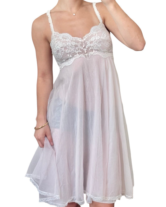 Warner's 90's Lace Slip Dress | Size S