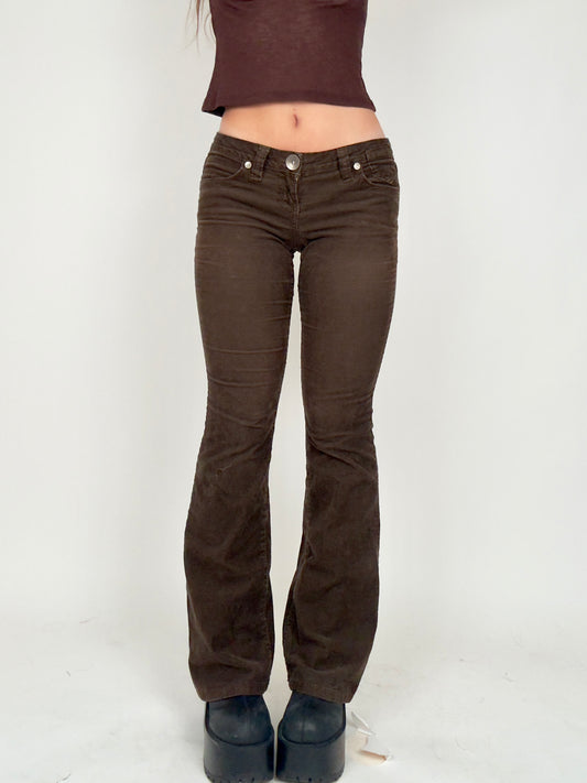 Brown Corduroy Flares | Size S