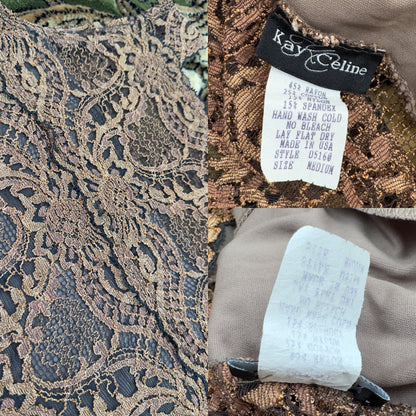 Brown Lace Tank | Size M