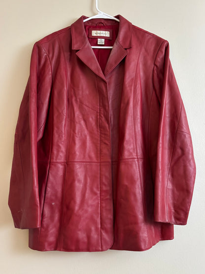 Preston & York 90’s Leather Jacket | Size XL