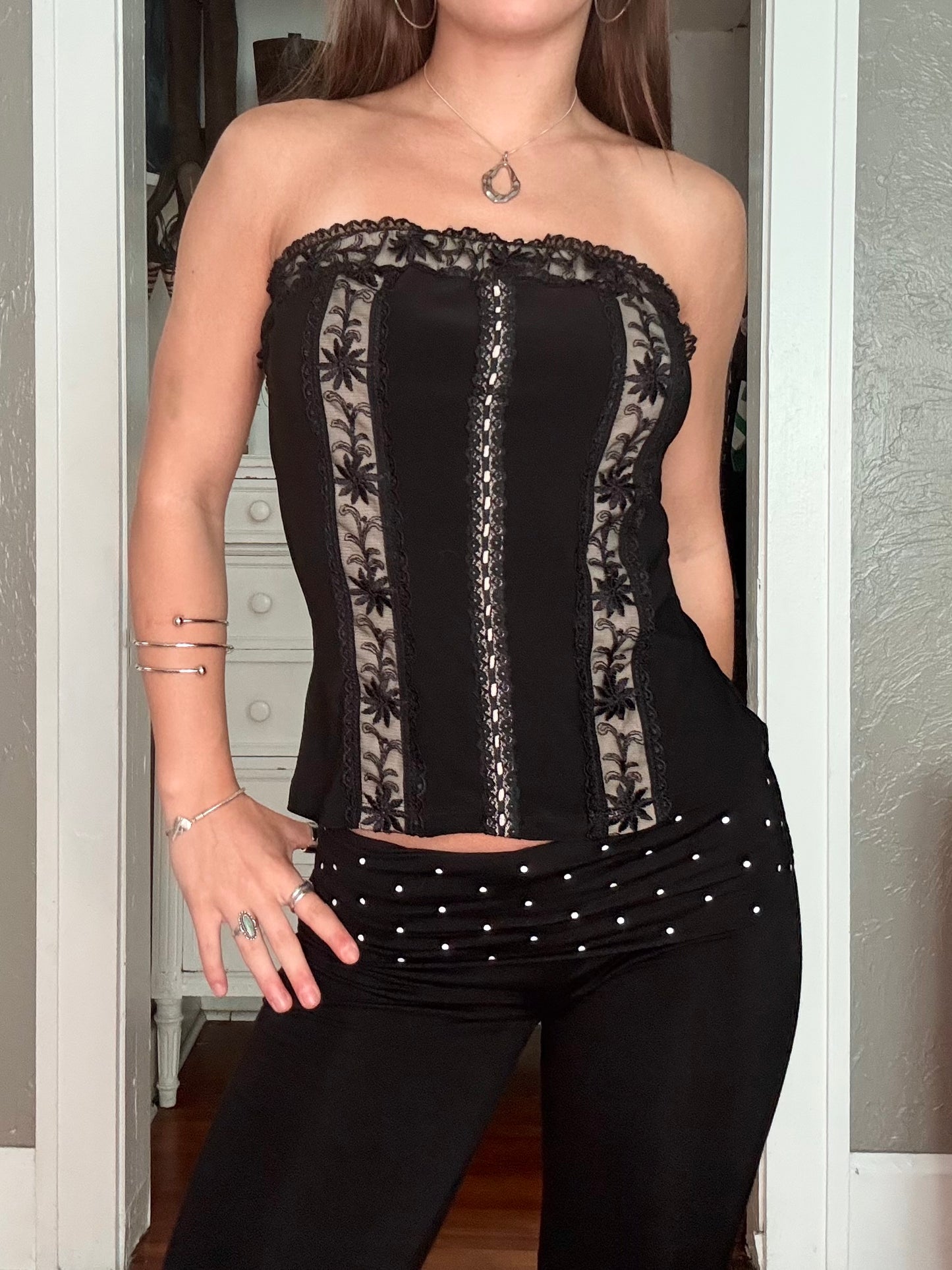 Lace 00's Tube Top | Size L