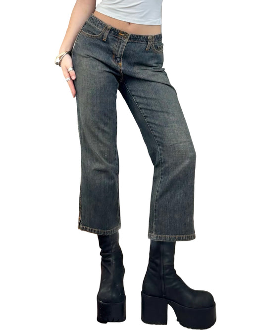 Tilt 90's Star Denim Capri | Size 28" Waist