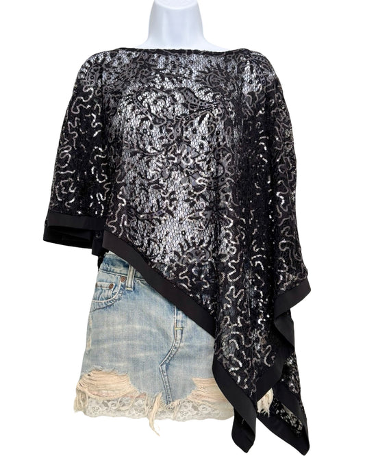 Mesh 00's Sequin Poncho | Sizen OS