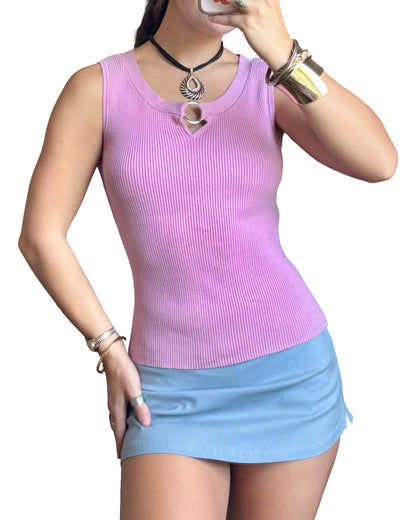 Pink 00’s Knit Tank | Size S