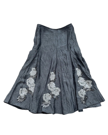 Intaitions 00's Silver Maxi Skirt | Size 30" Waist